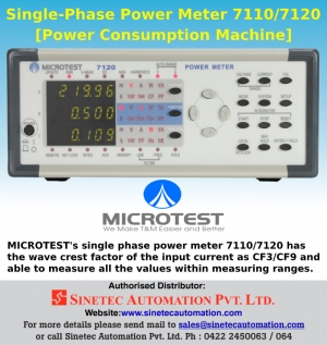 Single-Phase Power Meter 7110/7120-Sinetec Automation Pvt